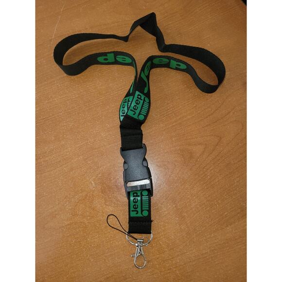 Jeep Lanyard – Green Key Holder with Metal Clip | Car Keychain Strap (One Size) - Picture 2 of 6